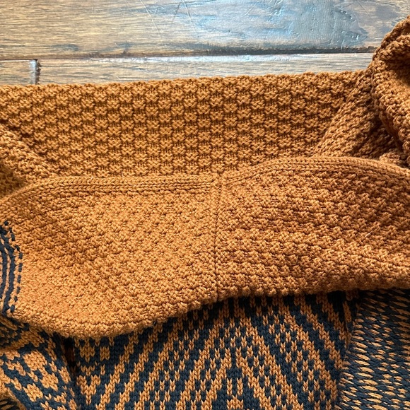 Lucky Brand Men's Cardigan - Orange and Black - Picture 3 of 5